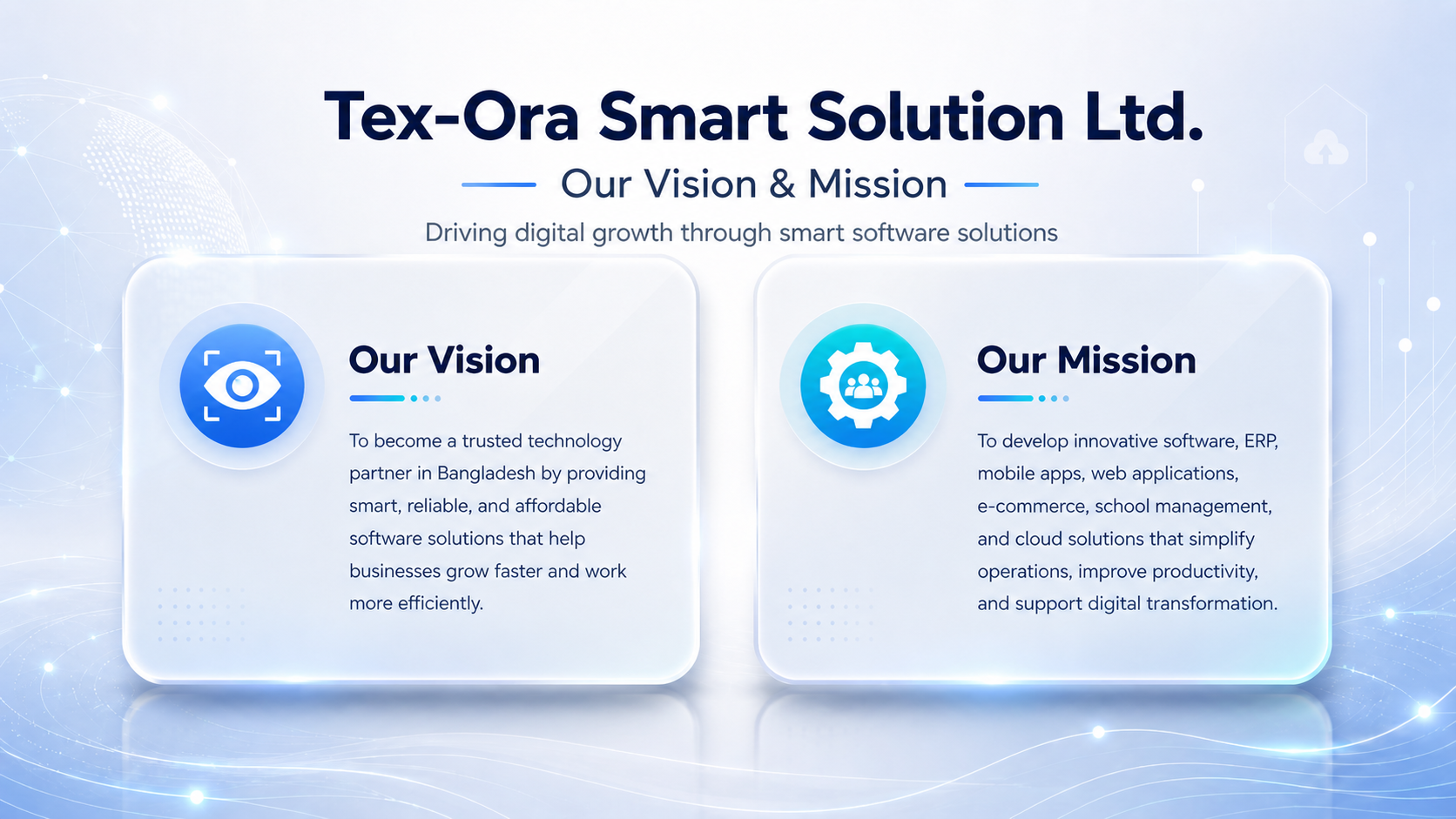 Tex-Ora mission and vision teamwork